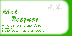 abel metzner business card